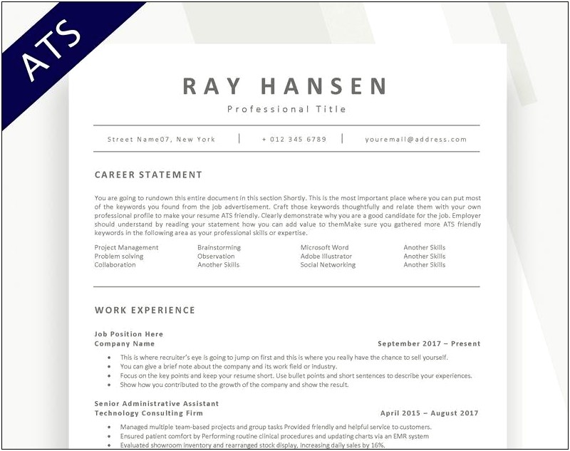 Best Font To Use On Resume For Ats