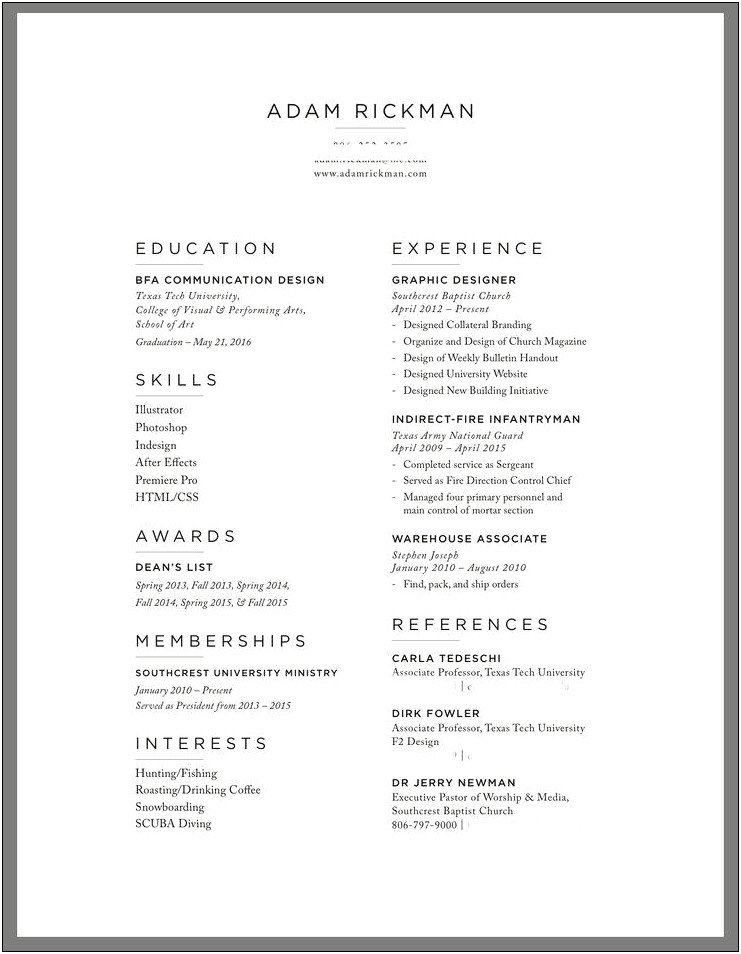 Best Fonts For A Resume 2015
