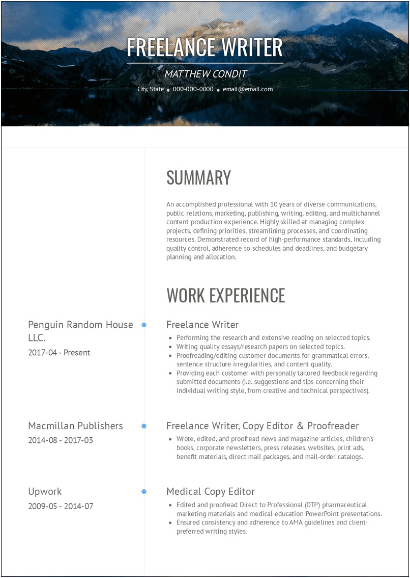 Best Fonts For A Writer Resume