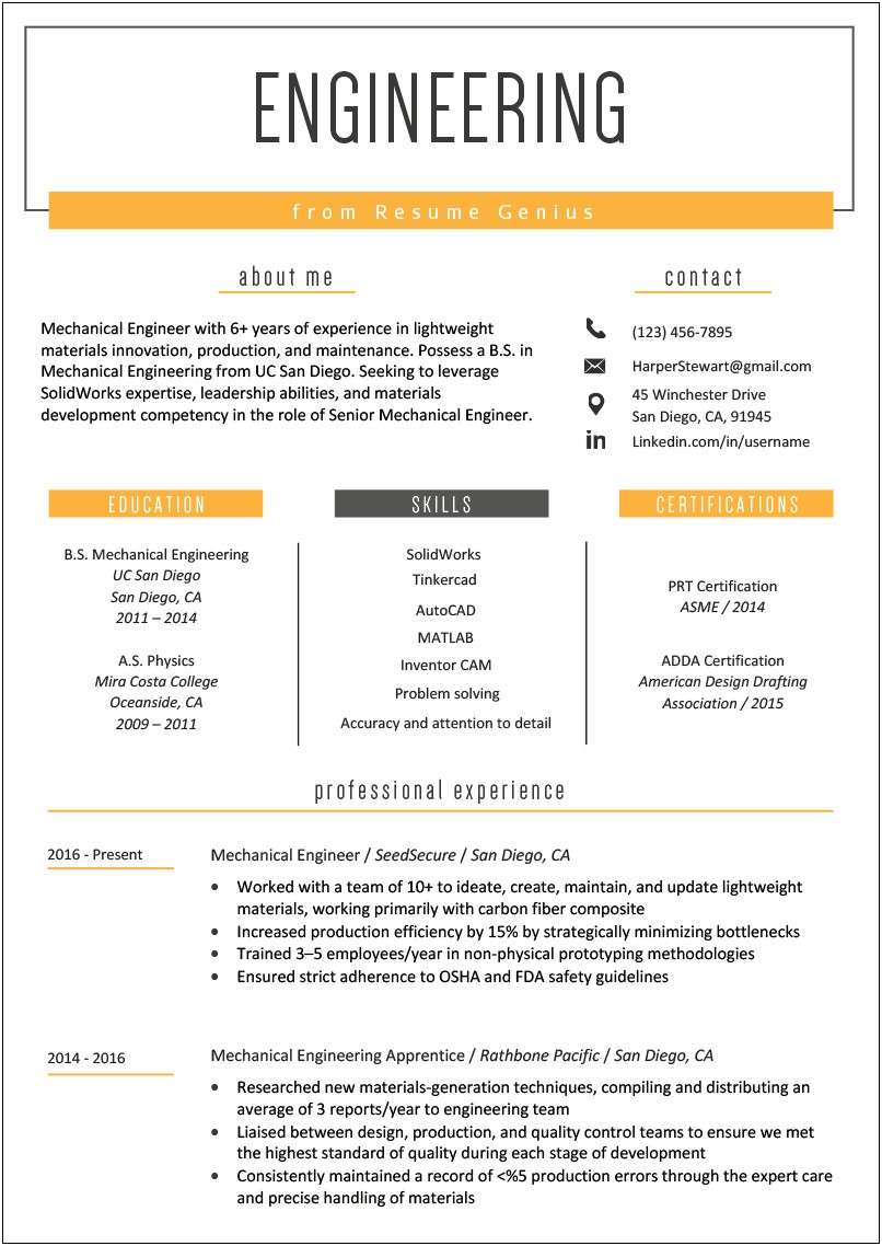 Best Format For A Technical Resume