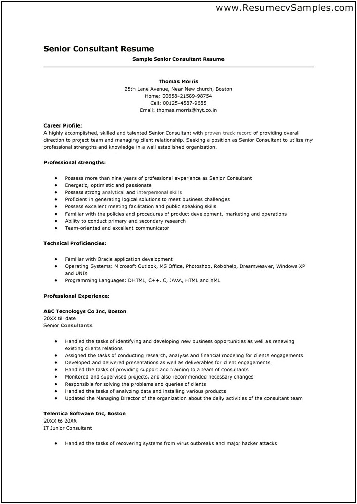Best Objective For Leasing Consultant Resume