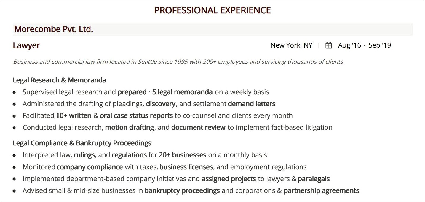 Best Professional Resume Writers For Law Firms