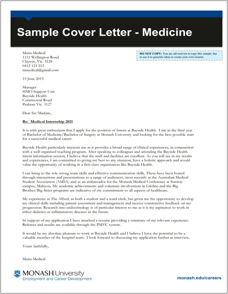 Best Resume Cover Letters For Hoasptial