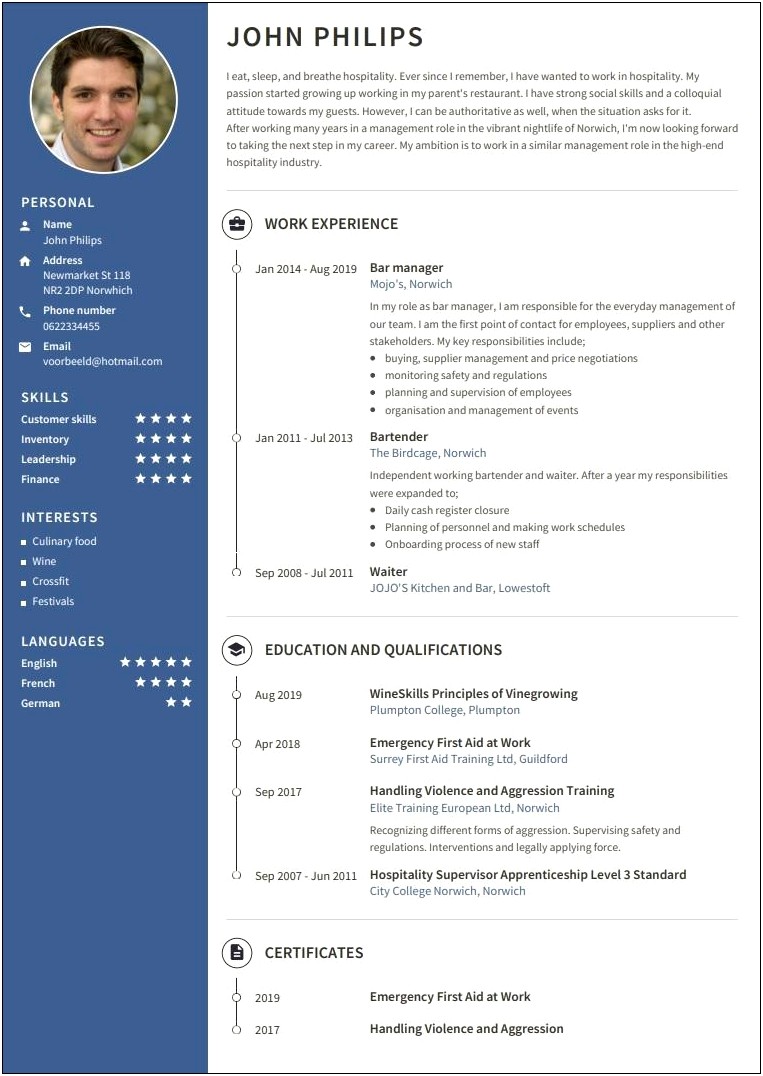 Best Resume Format As Per Harvard