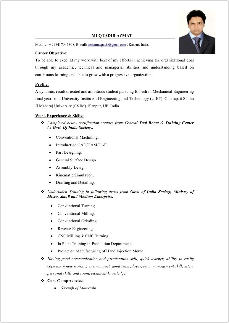 Best Resume Format For Experienced Mechanical Engineers