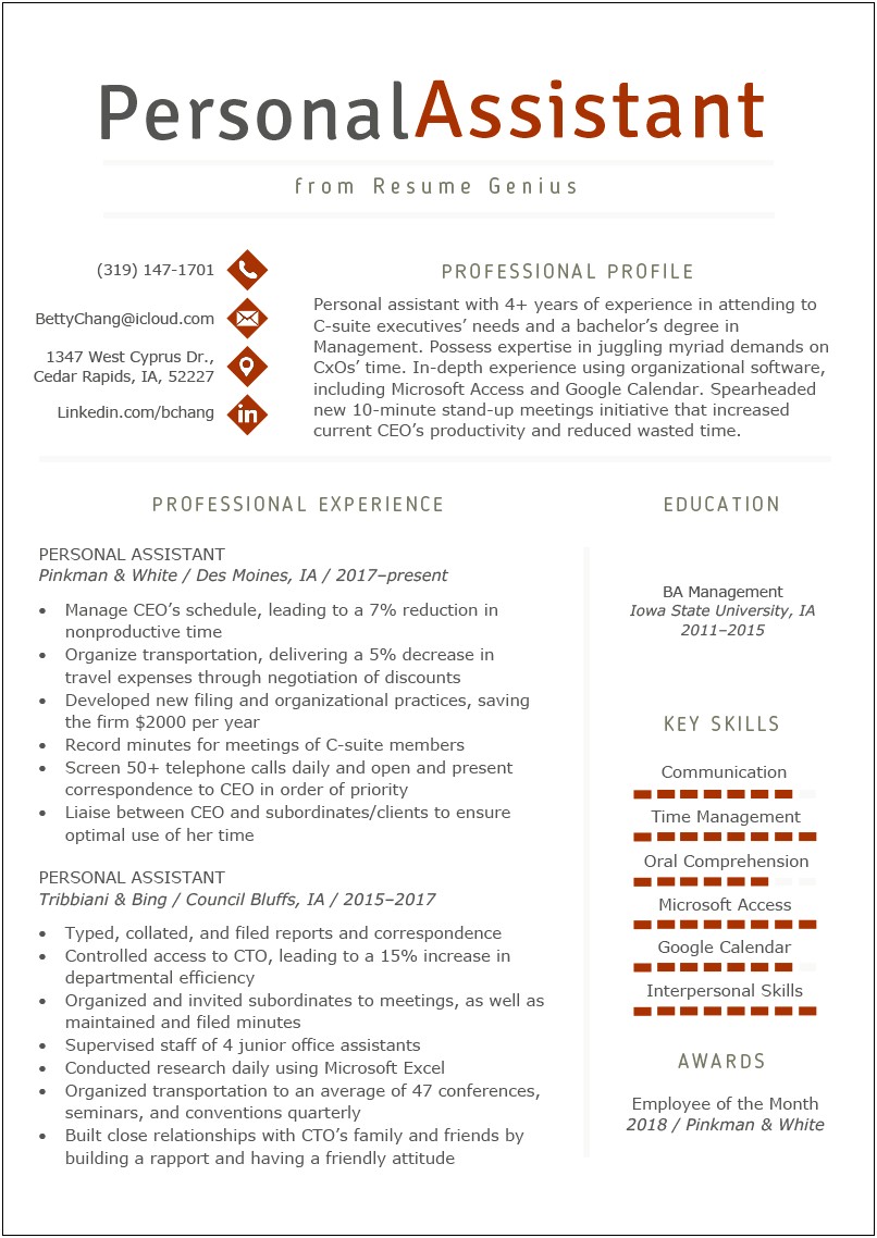 Best Resume Format For Fresher Company Secretary