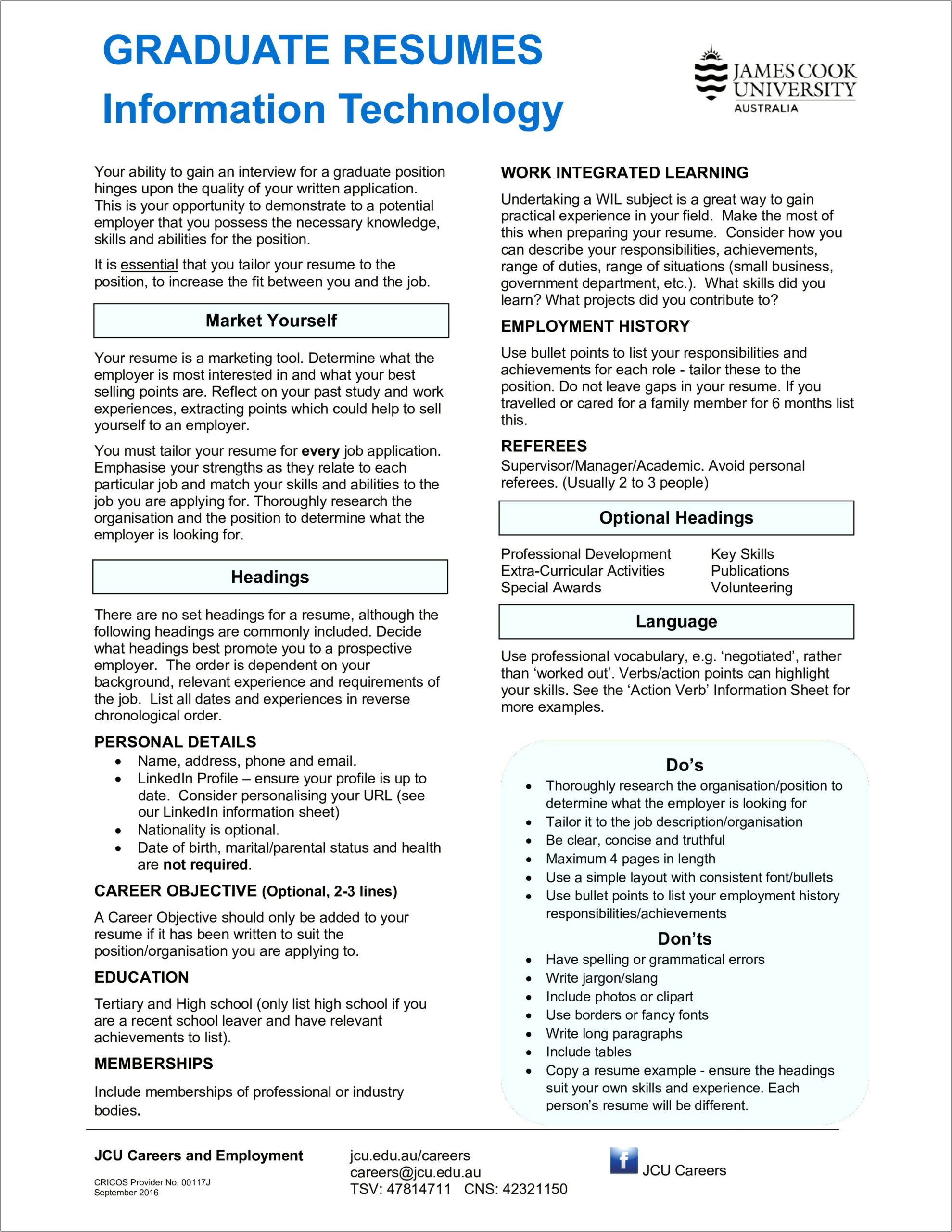 Best Resume Format For It Professionals
