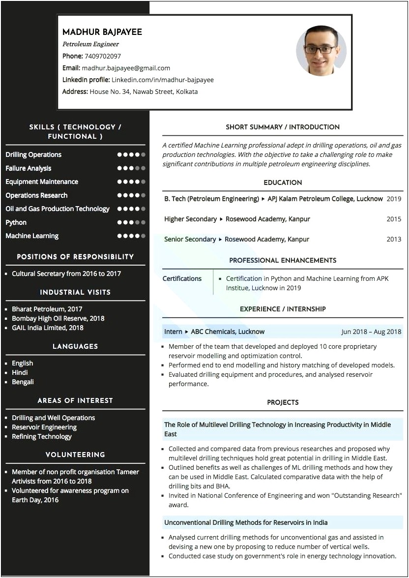 Best Resume Format For Oil And Gas Industry