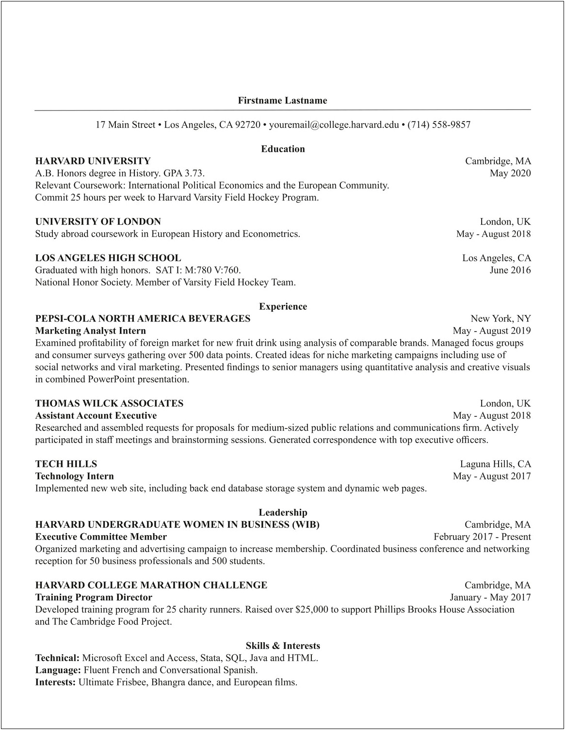 Best Resume Format For Political Campaign