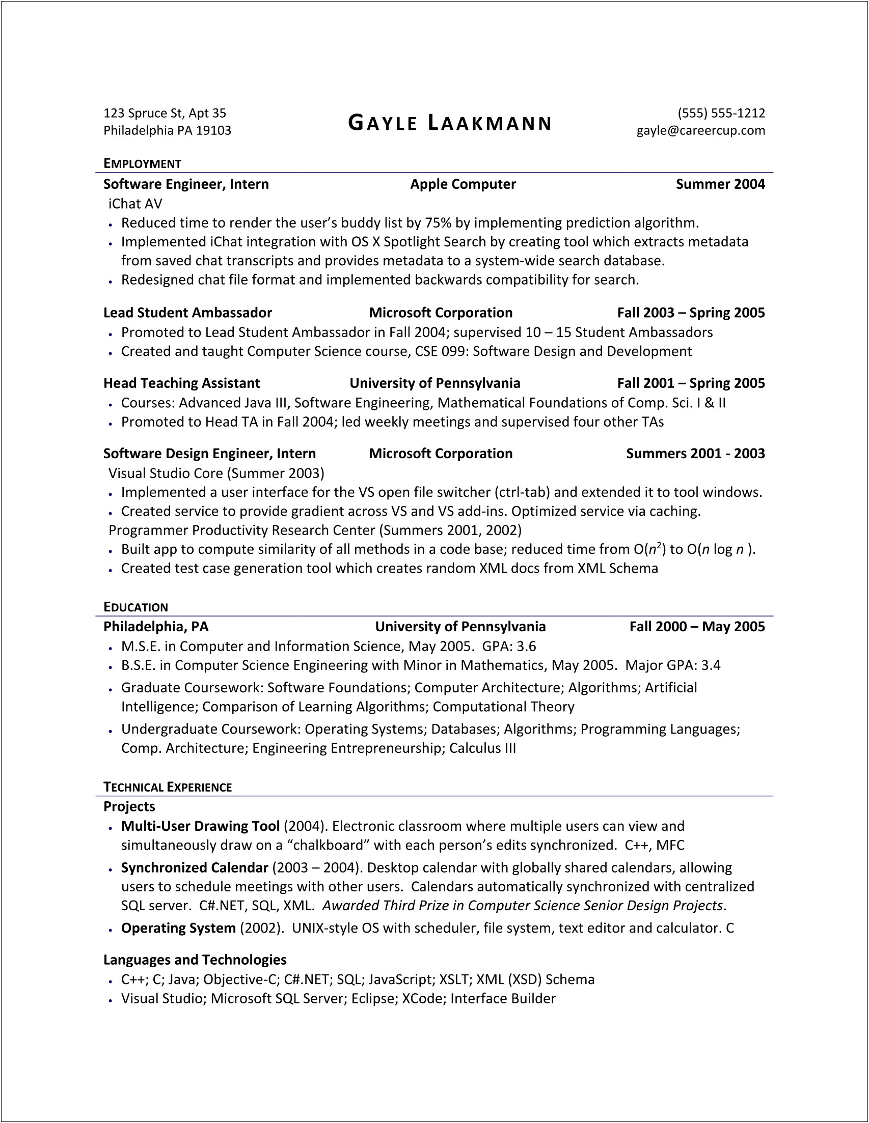 Best Resume On Artificial Intelligence As Enterpenuer