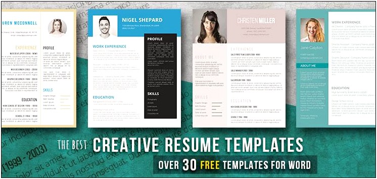 Best Resume Template For Creative Roles
