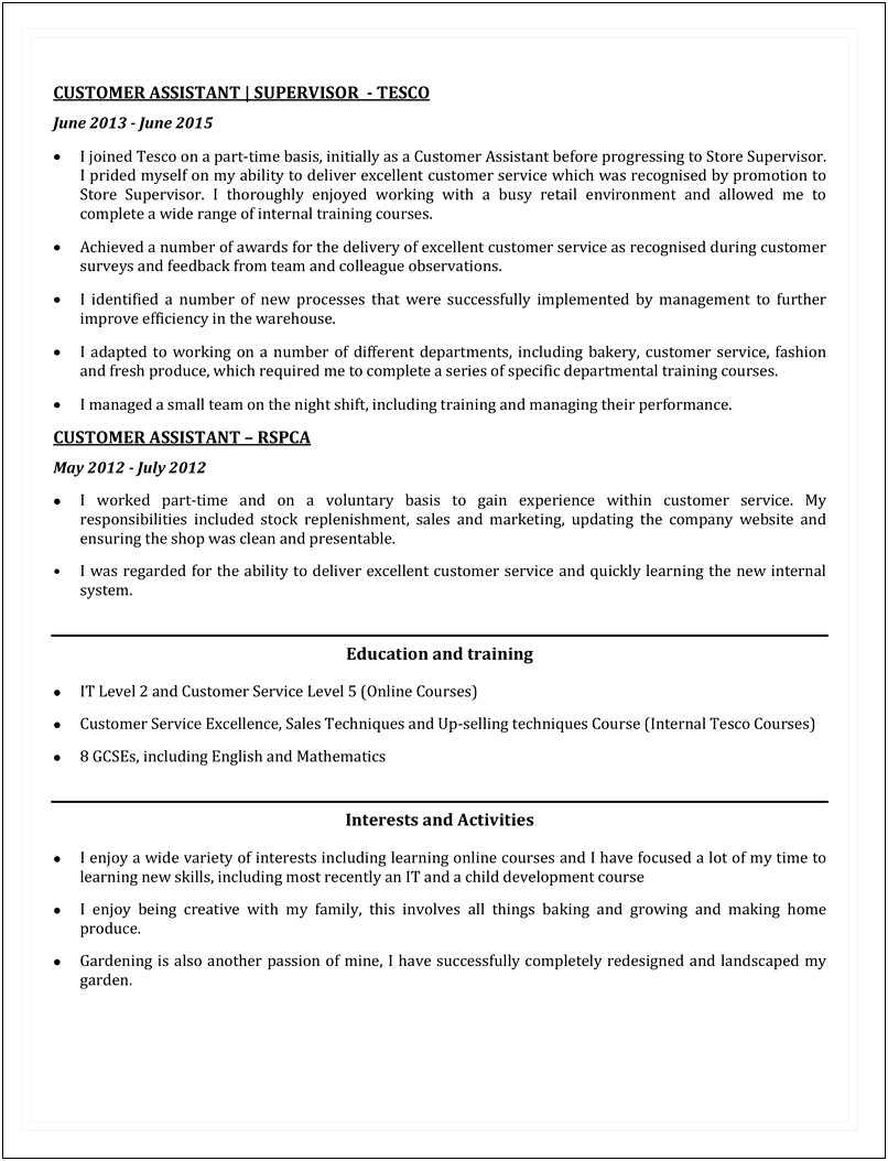 Best Resume Template For Employment Gaps