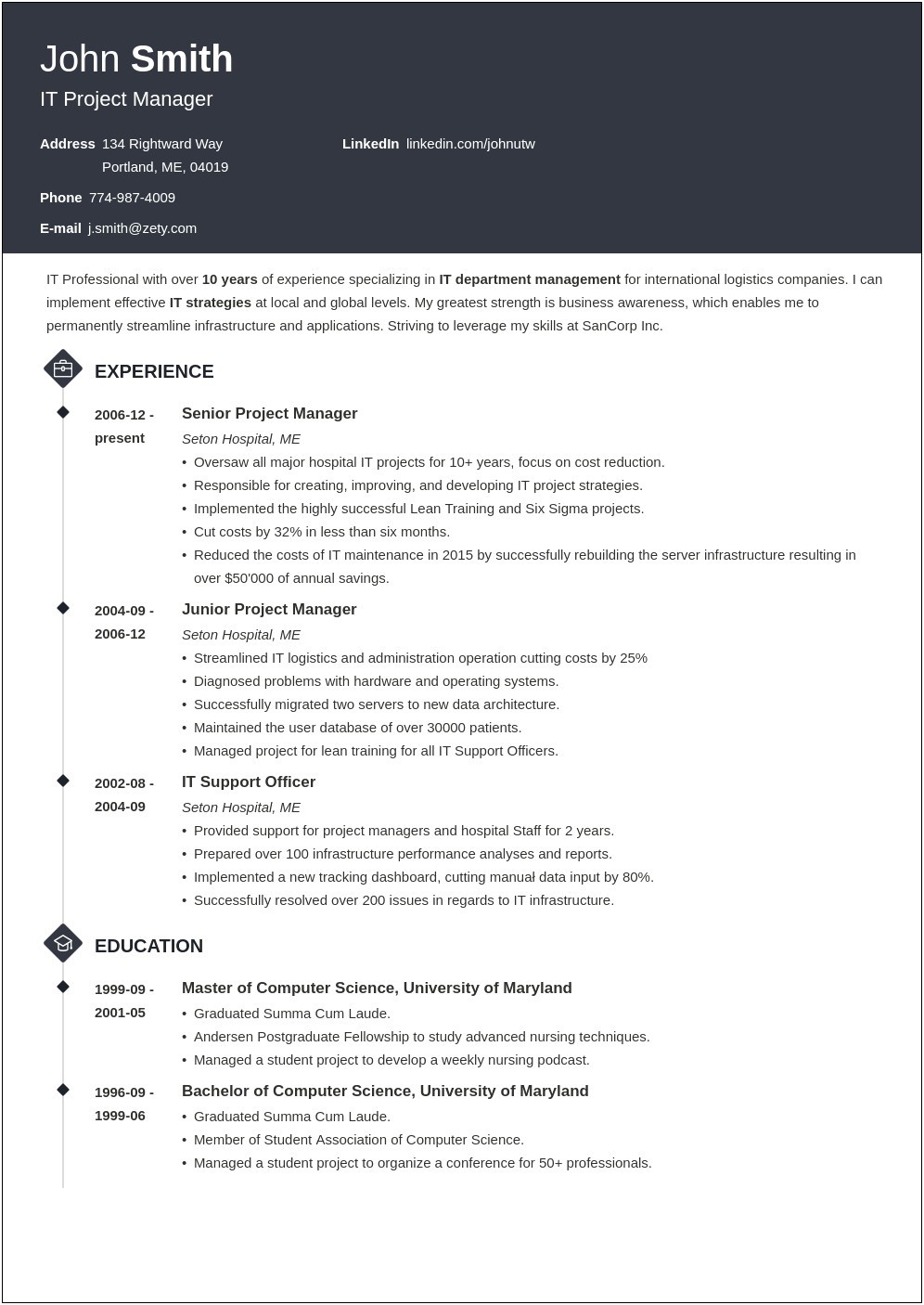 Best Resume Template In The World