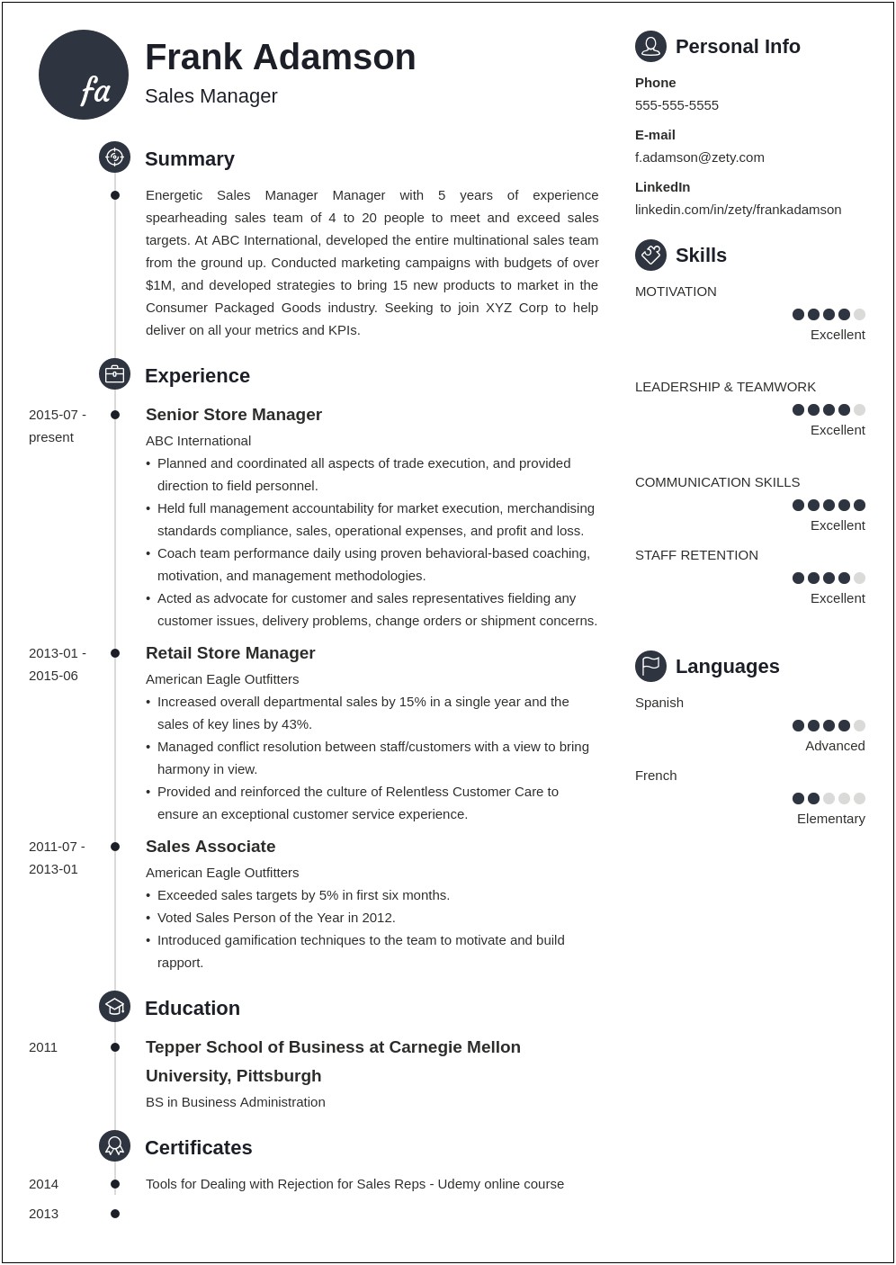 Best Sections To Have In Resume