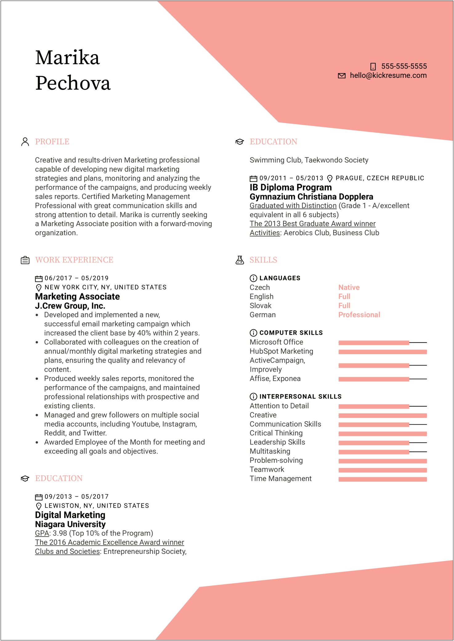 Best Skills To Have For Marketing On Resume