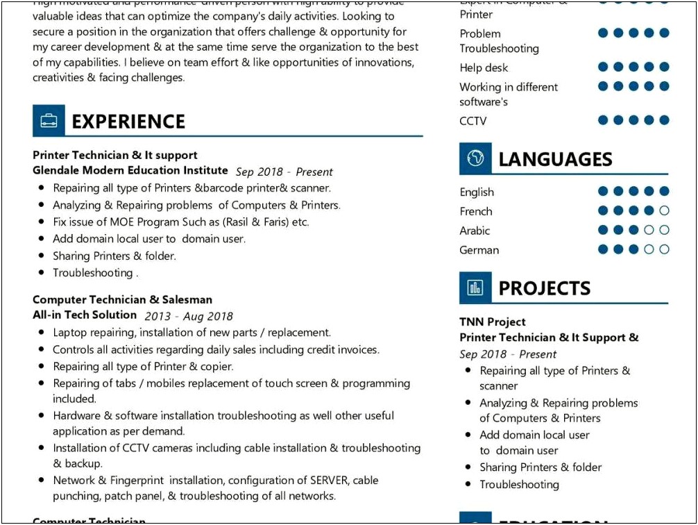 Best Skills To Include On Computer Technician Resume
