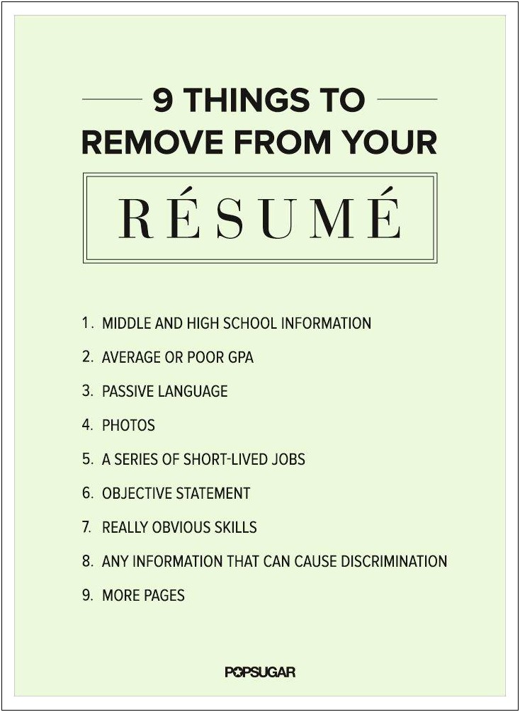 Best Stuff To Put On A Resume