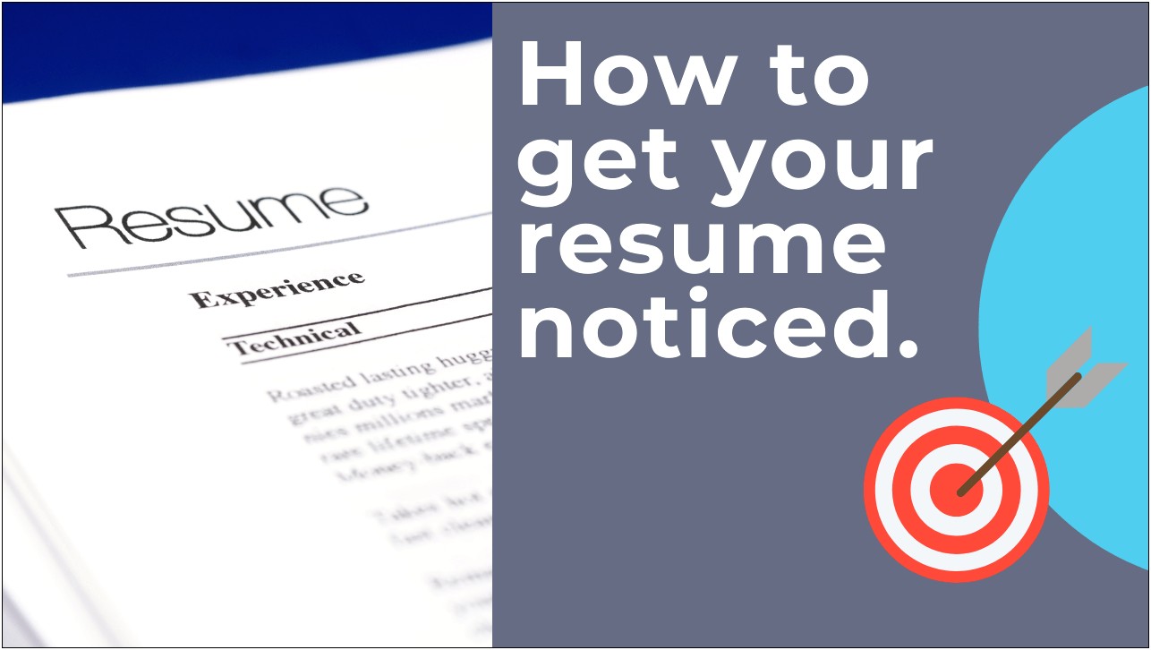 Best Way To Get Your Resume Noticed