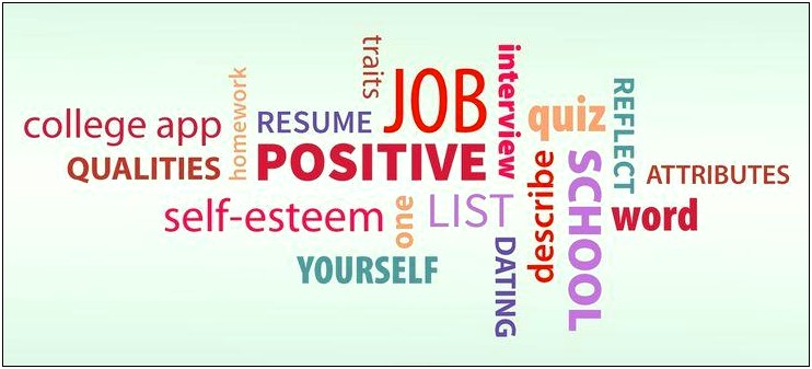 Best Words To Describe Your Self For Resume