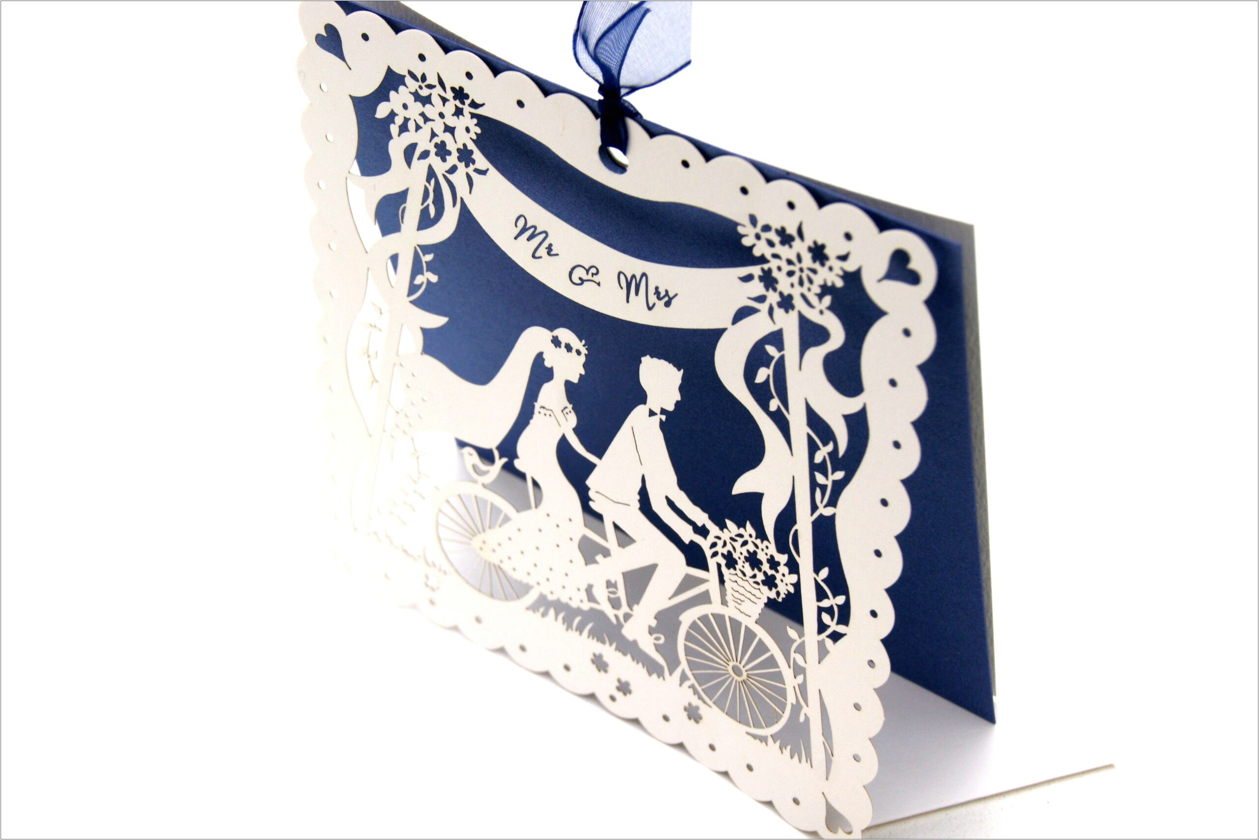 Bicycle Made For Two Wedding Invitation