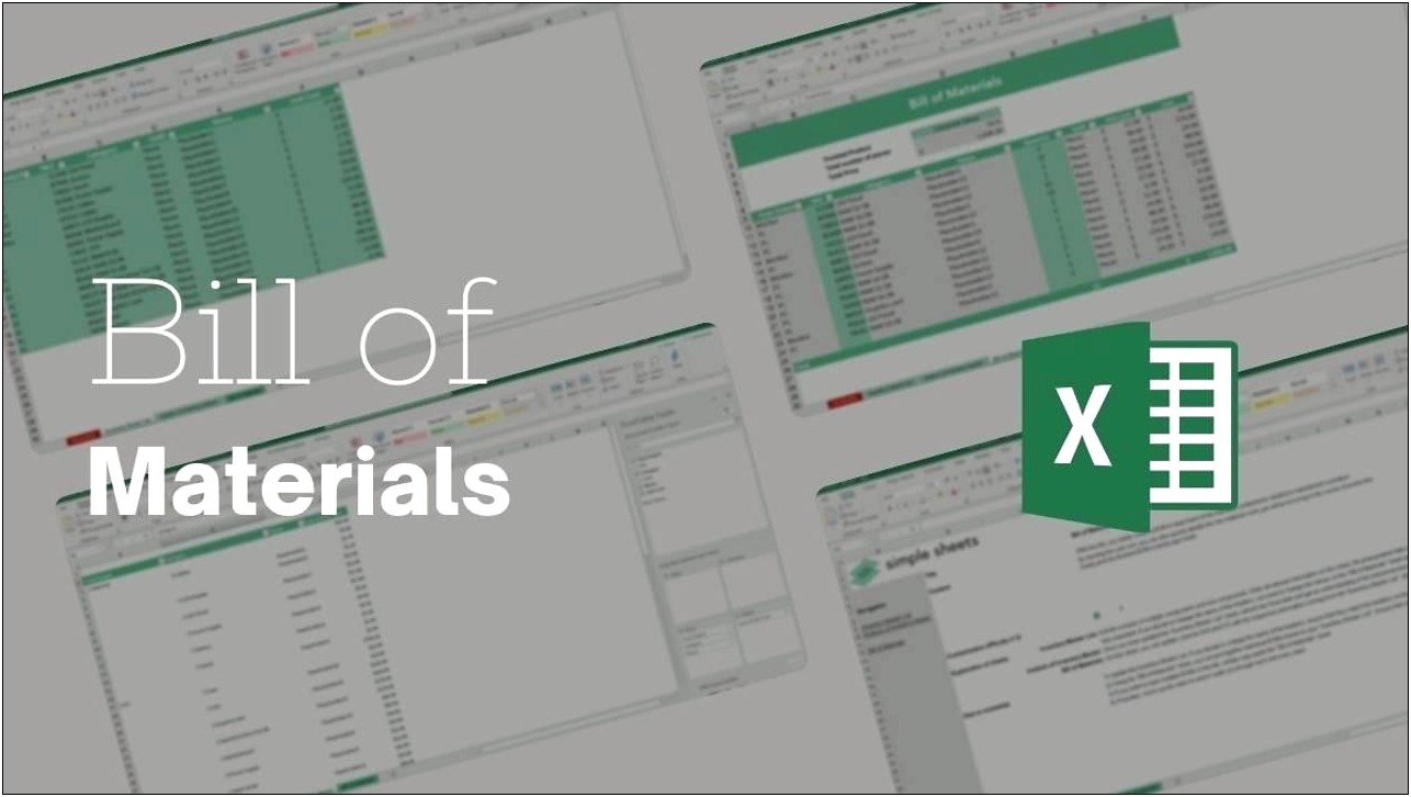 Bill Of Materials Template Excel Download