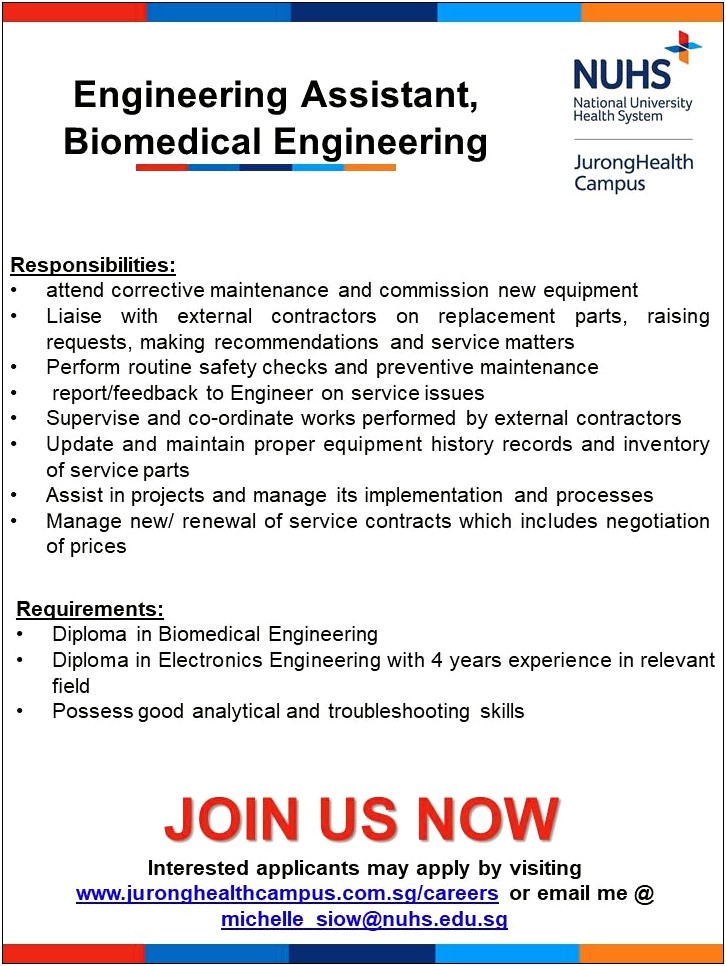 Biomedical Engineer Resume Sample Entry Level