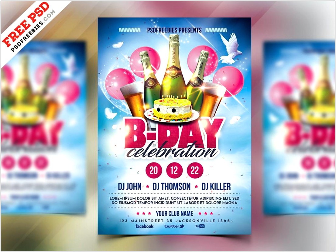 Birthday Party Flyer Publisher Template Download