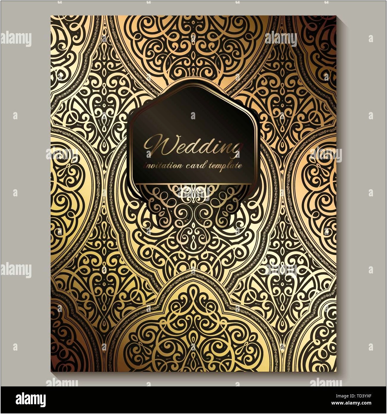 Black And Gold Wedding Invitations Indian