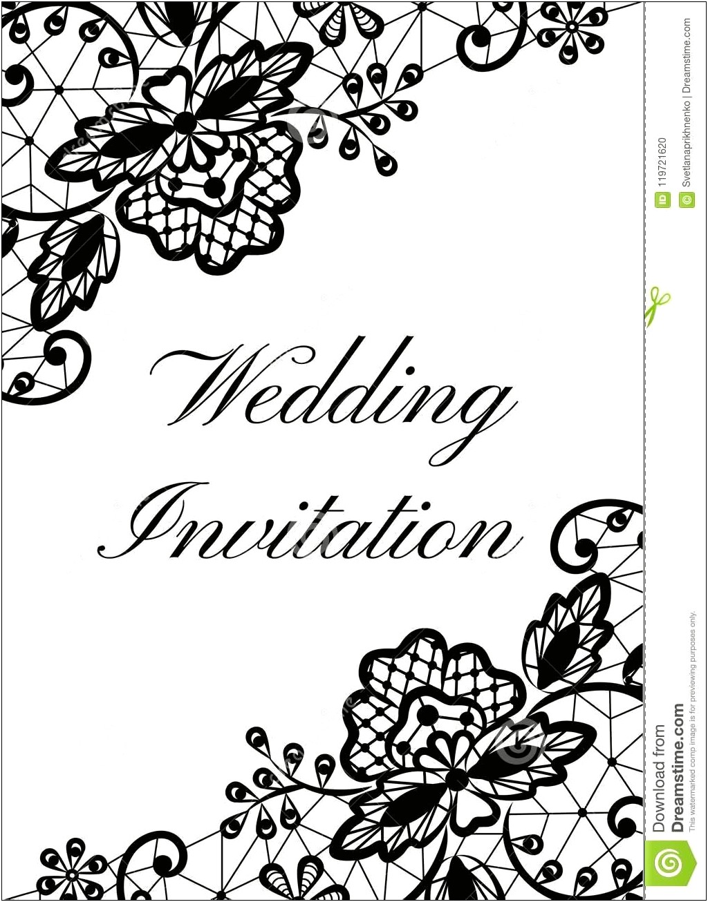 Black And White Background For Wedding Invitation