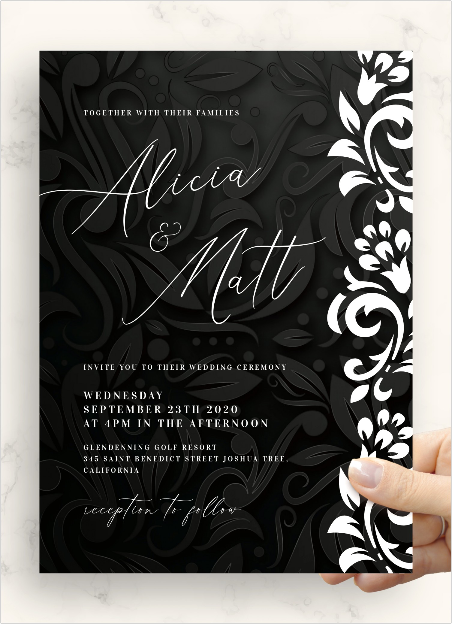 Black And White Wedding Invites Free