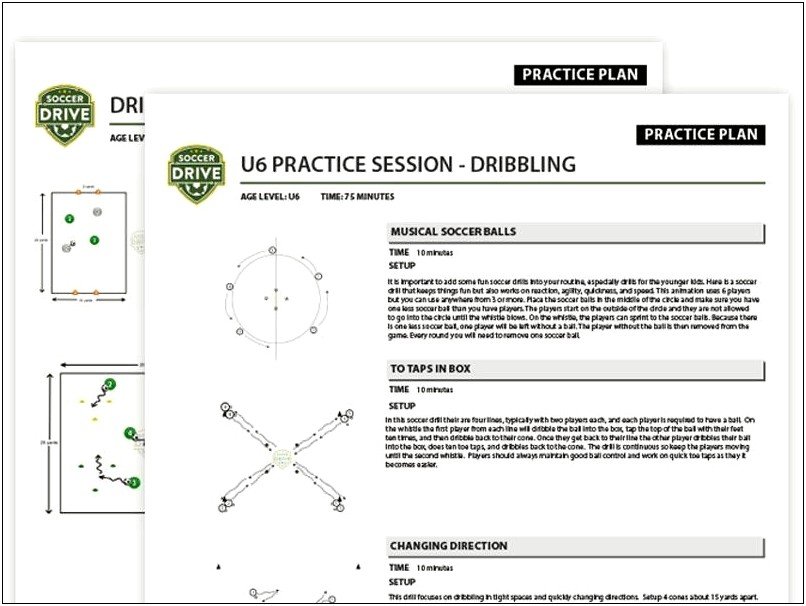 Blank Soccer Practice Plan Template Download