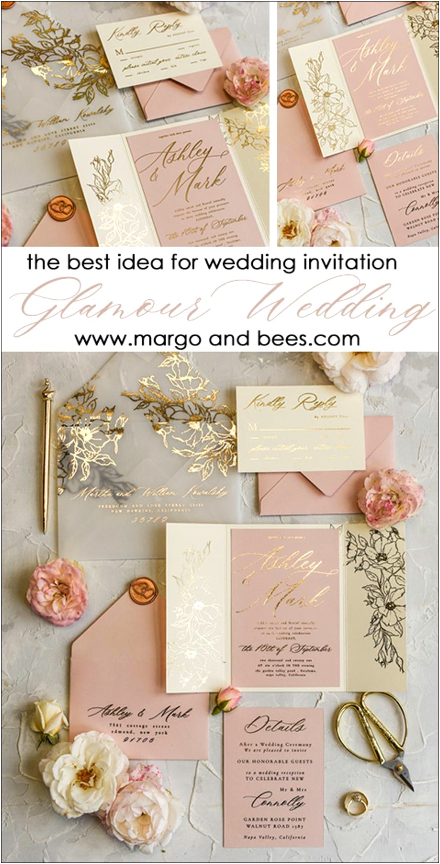 Blush Pink And Navy Blue Wedding Invitations Uk