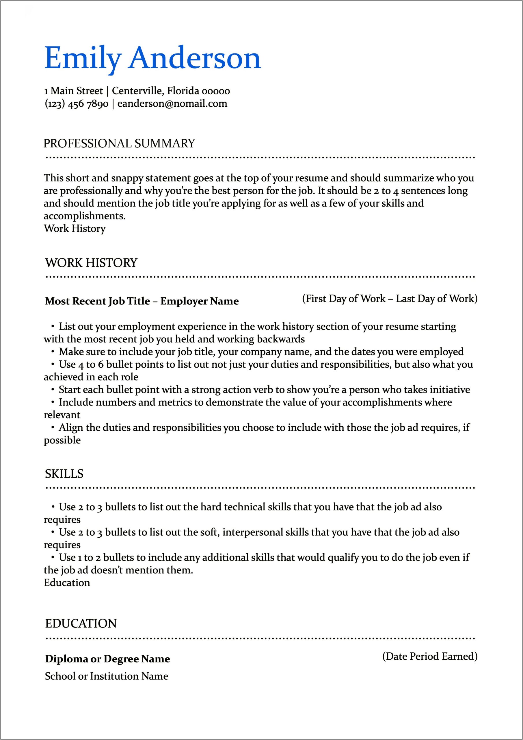 Booth School Of Business Resume Template