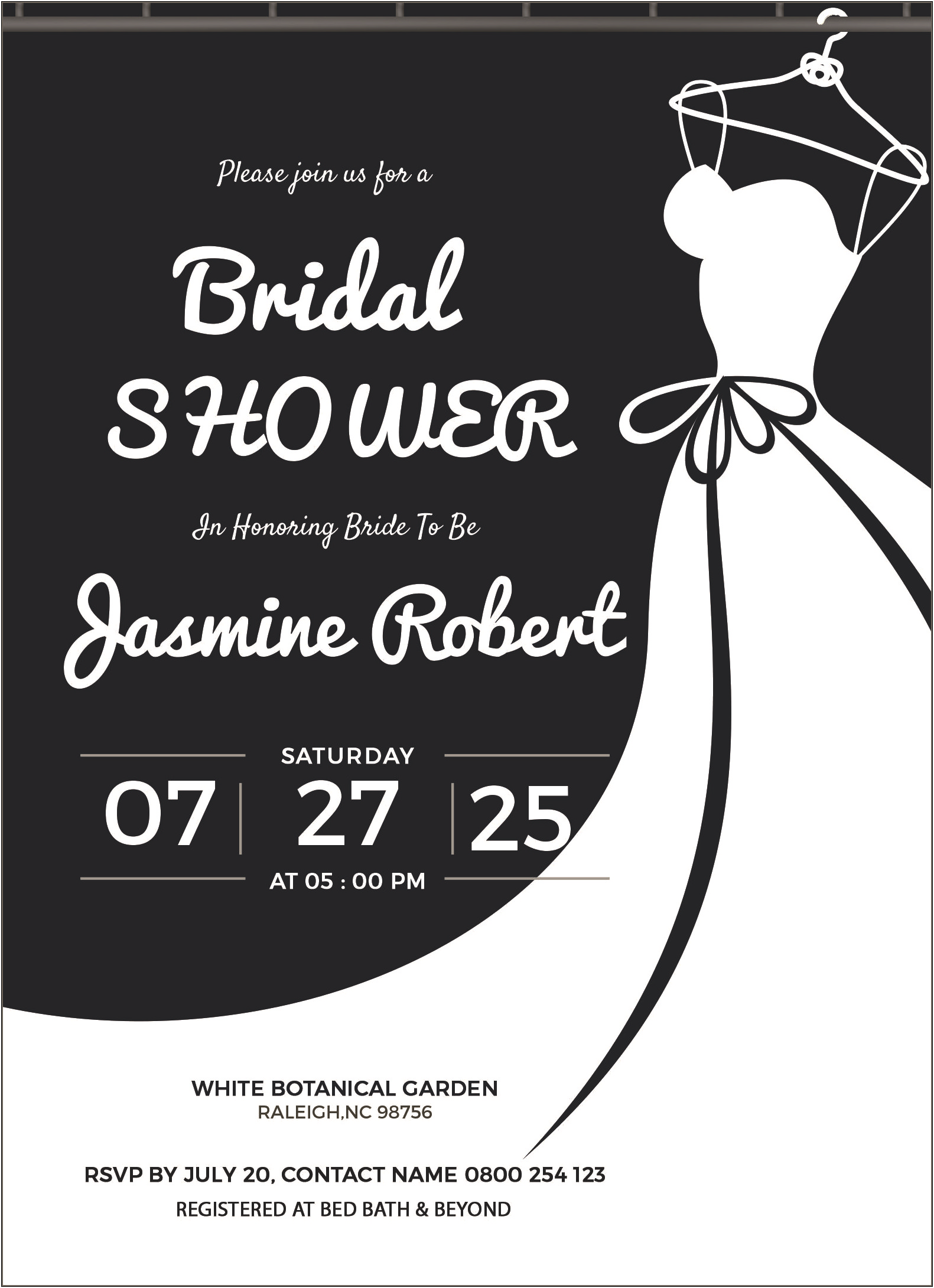 Bridal Shower Template To Download Navy And Gray