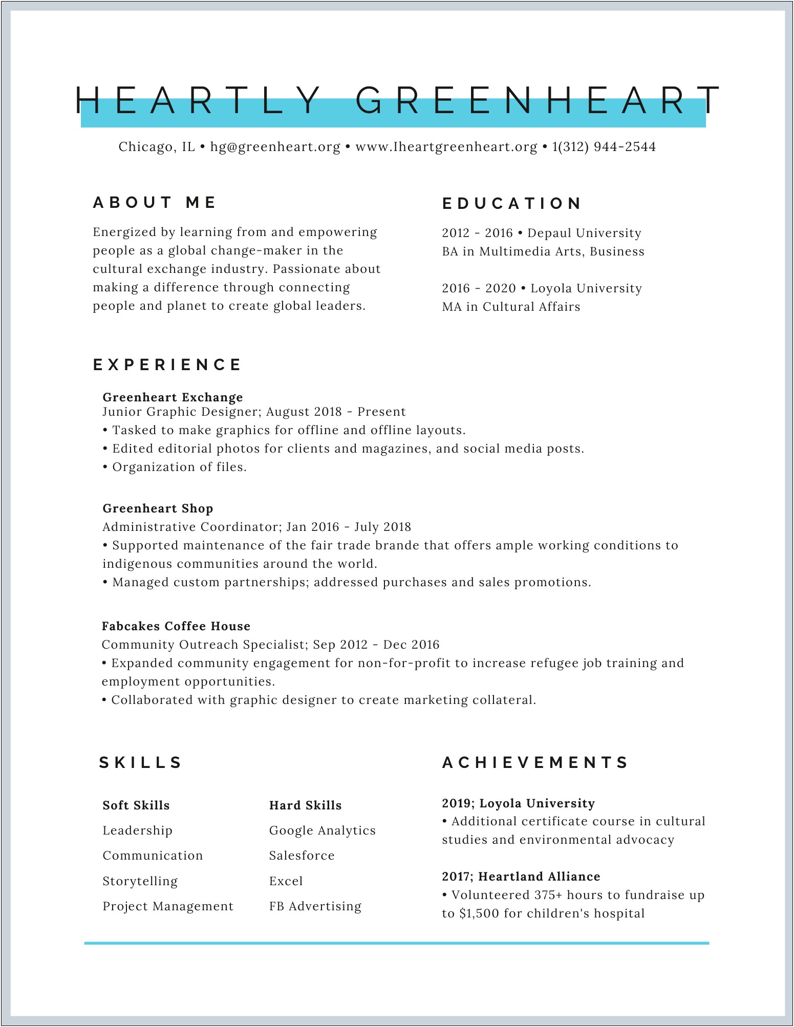 Brief About Me For Resume Examples