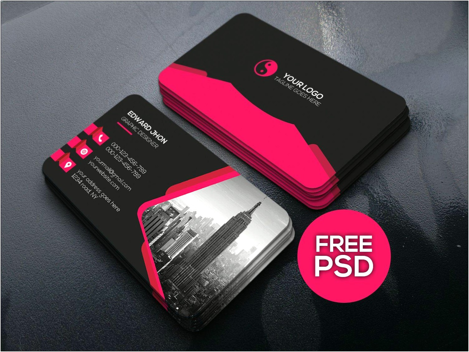 Business Card Template With Bleed Download