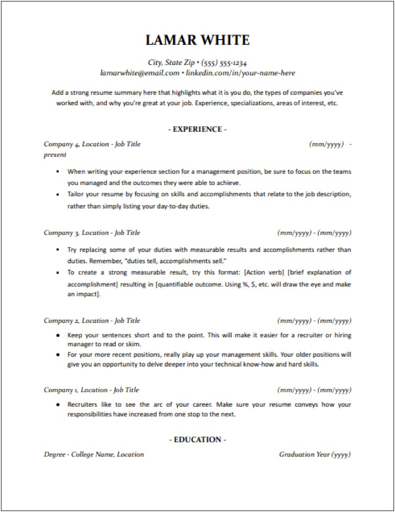 Can A Resume Summary Be In Paragraph Form
