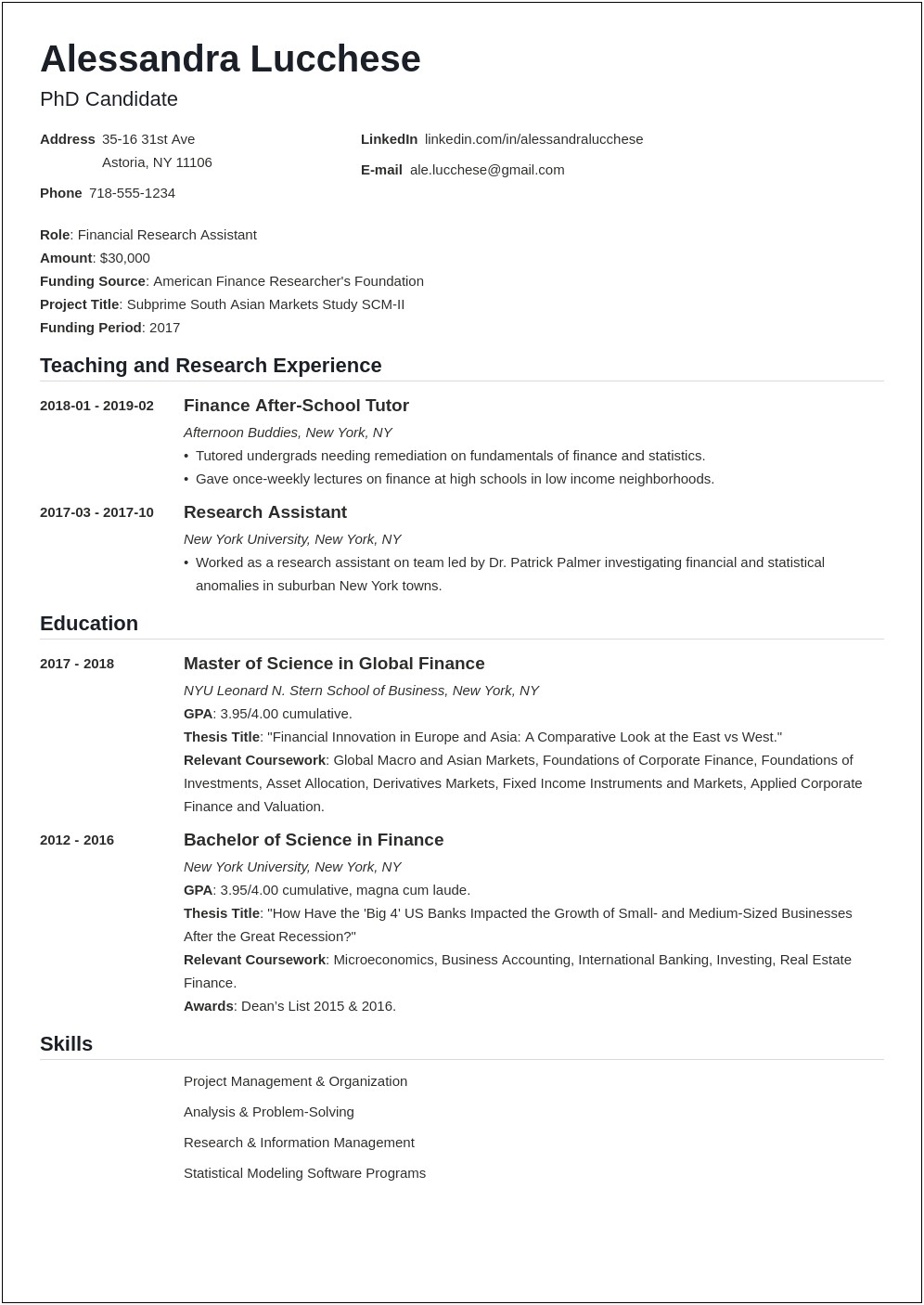 Can I Use My School Email For Resume