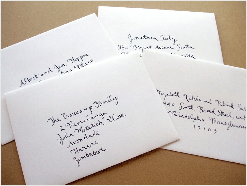Can You Address Wedding Invitations To A Family