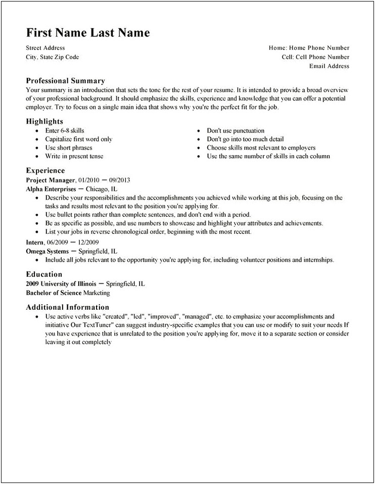 Capitalize Everything In Skill Set Resume