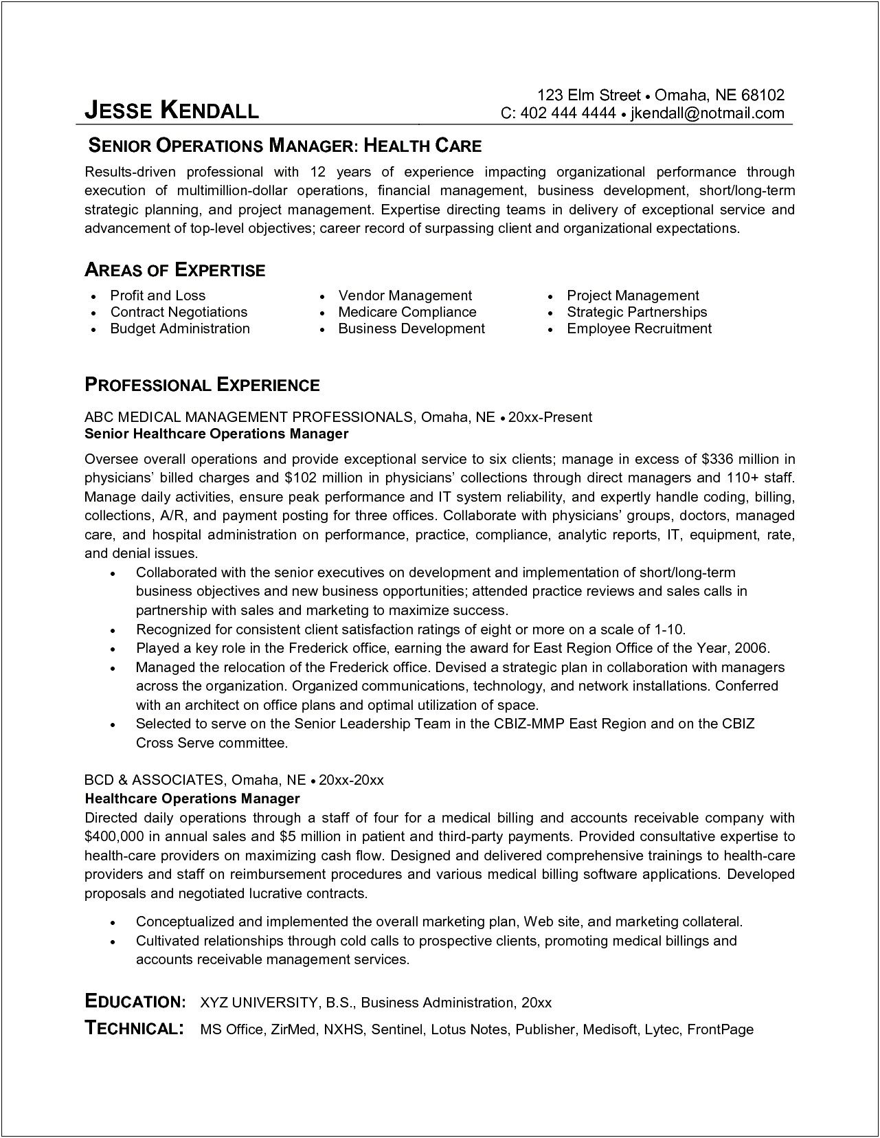Career Objective Examples For Healthcare Resume