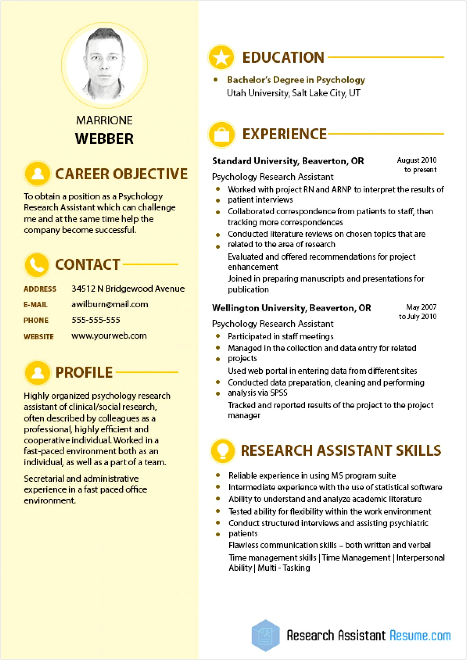Career Objective For Clinical Research Resume