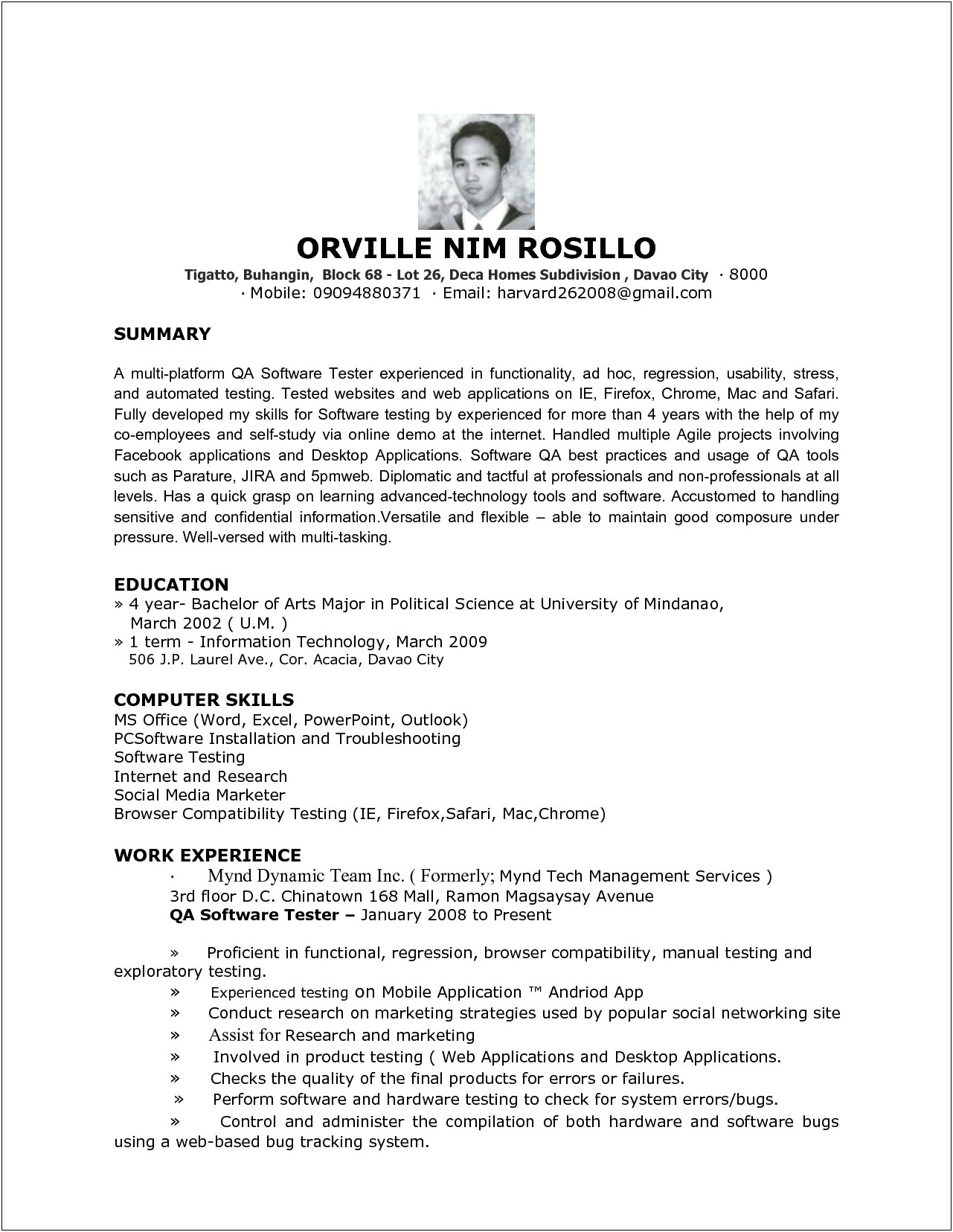 Career Objective For Resume For Quality Control Engineer