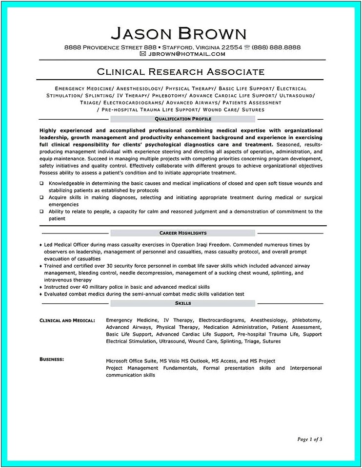 Career Objectives In Resume For Hospital Managers