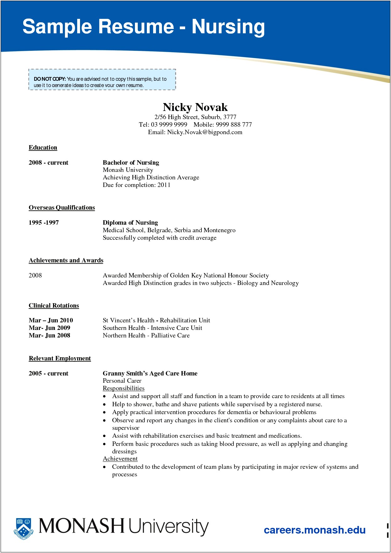 Career Summary For Resume For Lpn