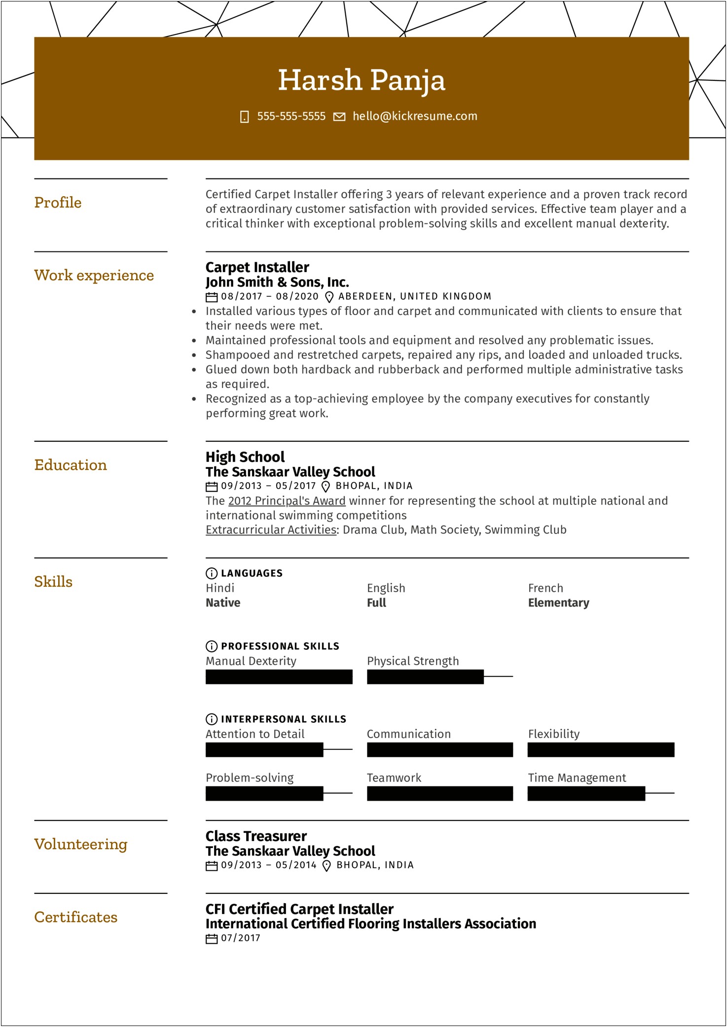 Carpet Technician Job Description For Resume