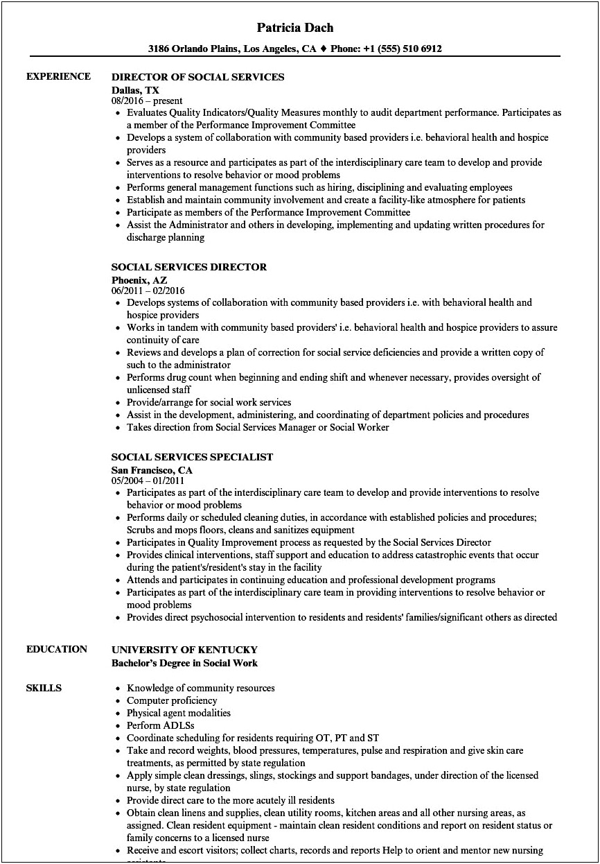 Case Manager Volunteer With Adult Resume Samples
