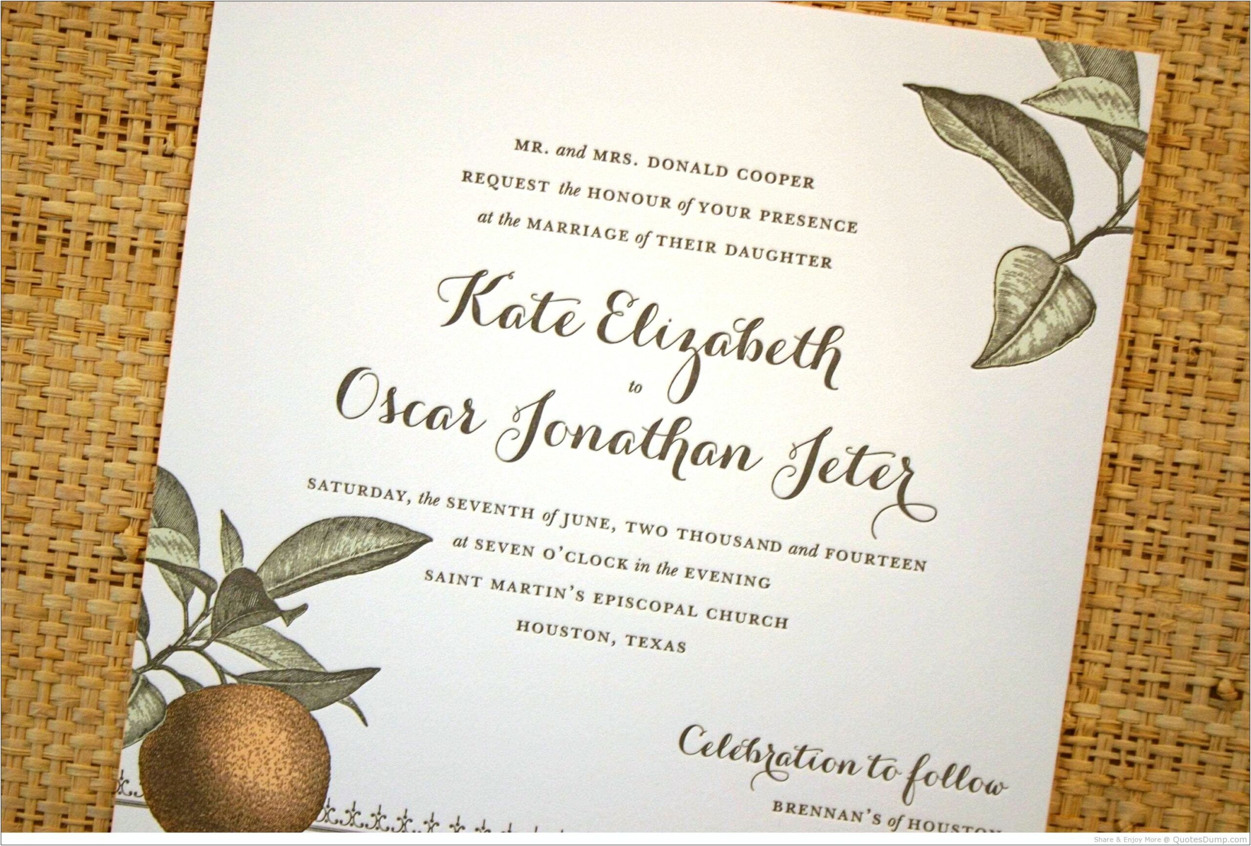 Celebs To Send Wedding Invites To
