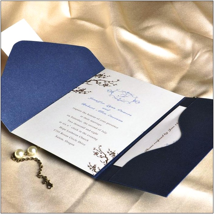 Cheap Royal Blue Wedding Invitation Kits