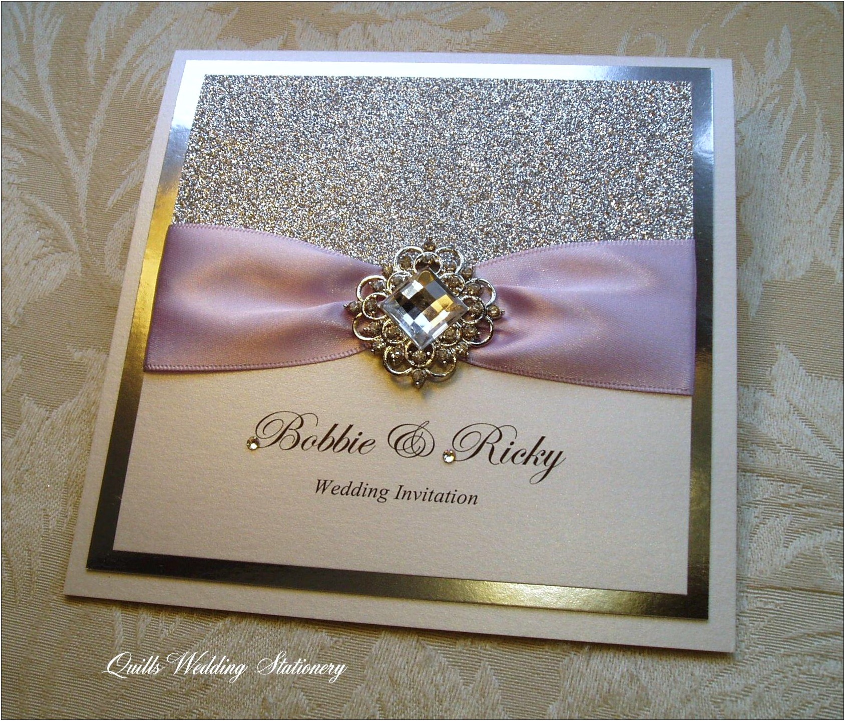 Cheap Silver Crystal Brooches For Wedding Invitation